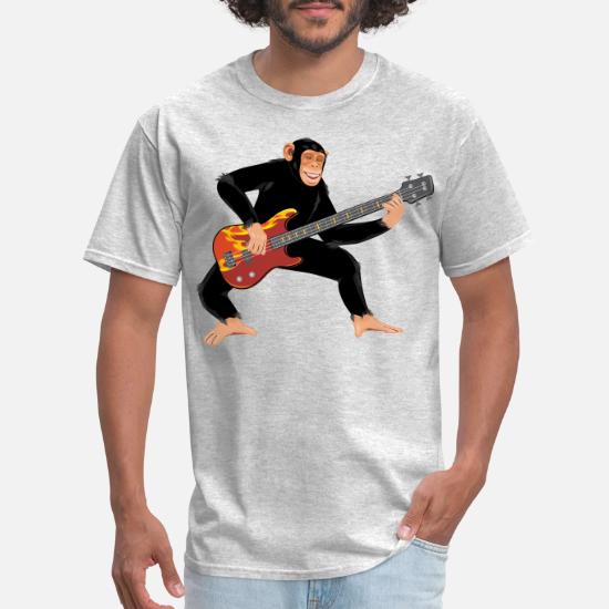 Monkey with bass guitar' Men's T-Shirt 